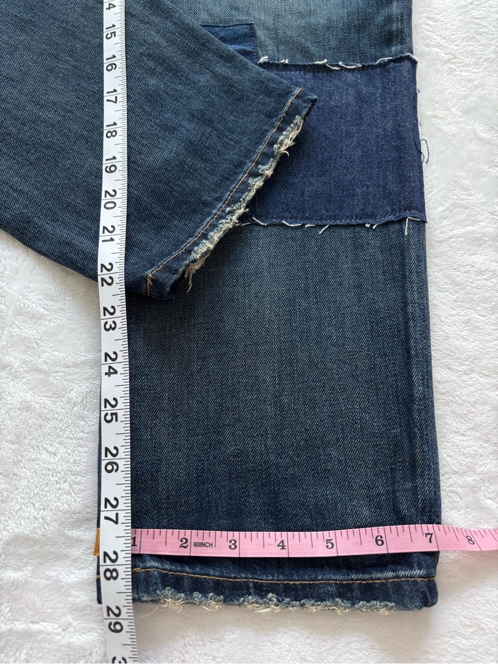 LAUREN RALPH LAUREN Patchwork Relaxed Tapered Lace Plaid Straight Jean--NWT--30 - Picture 16 of 16